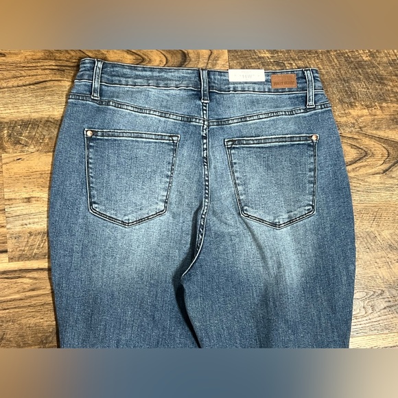 Judy Blue Mid Rise Bootcut Jeans Women's 16W Plaid Patch Adult New - Picture 7 of 14